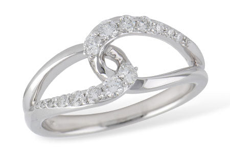 Allison Kaufman Diamond Ring in 14K White Gold, 0.34 ctw