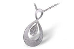Allison Kaufman Diamond Necklace in 14K White Gold, 0.12 ctw (N7363)