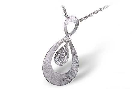Allison Kaufman Diamond Necklace in 14K White Gold, 0.12 ctw (N7363)