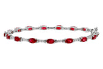 Allison Kaufman Ruby & Diamond Bracelet in 14K White Gold, 4.97 ctw