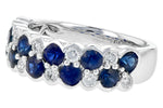 Allison Kaufman Sapphire & Diamond Wedding Band in 14K White Gold, 1.90 ctw (W2356), alternate view