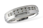 Allison Kaufman Diamond Men's Wedding Band in 14K White Gold, 0.50 ctw