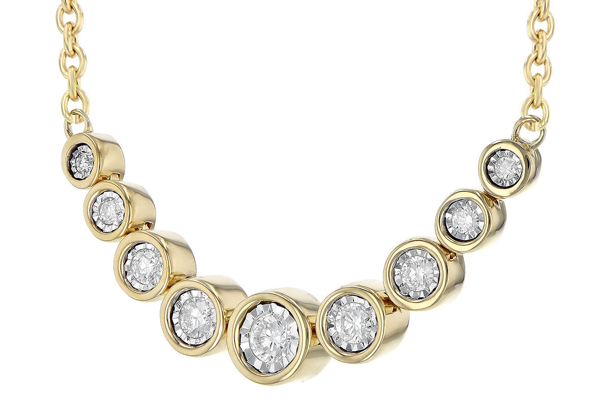 Allison Kaufman Diamond Necklace in 14K Yellow Gold, 0.25 ctw (N8119), alternate view
