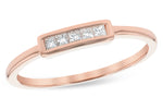 Allison Kaufman Princess-Cut Diamond Ring in 14K Rose Gold, 0.11 ctw