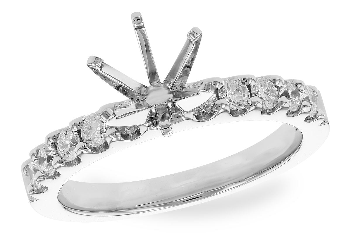 Allison Kaufman Diamond Engagement Ring Semi-Mount in 14K White Gold, 0.50 ctw (L7855)
