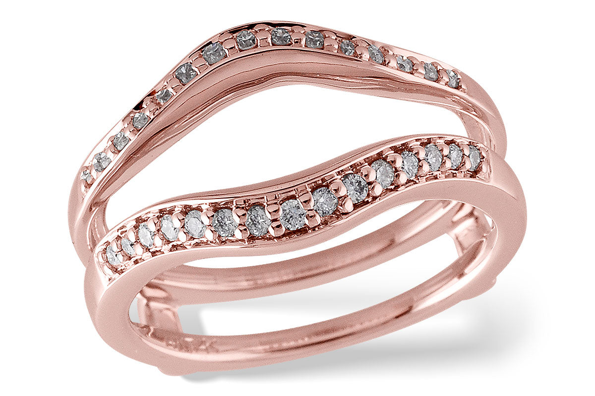 Allison Kaufman Diamond Ring Guard in 14K Rose Gold, 0.24 ctw (W1999)