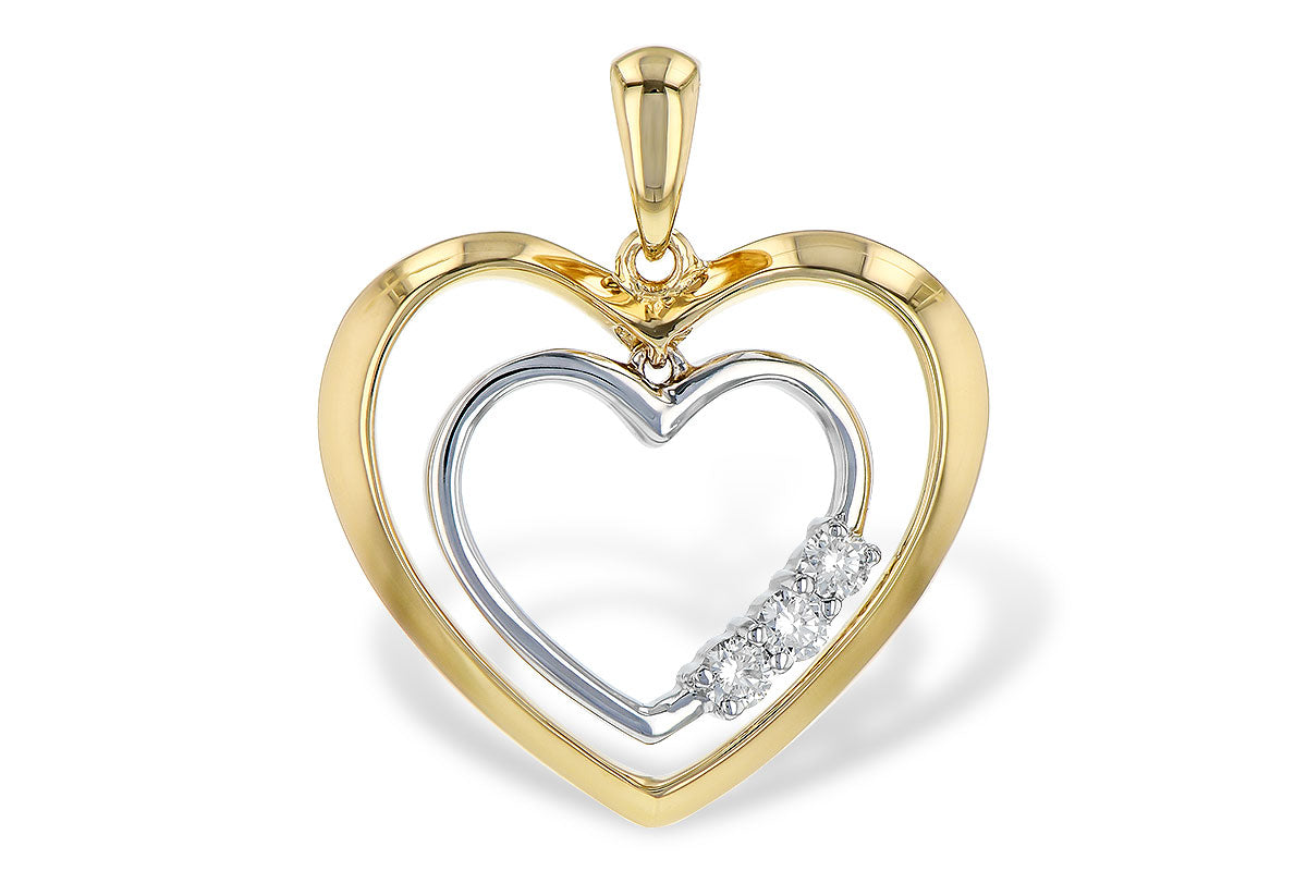 Allison Kaufman Diamond Pendant in 14K Yellow & White Gold, 0.07 ctw