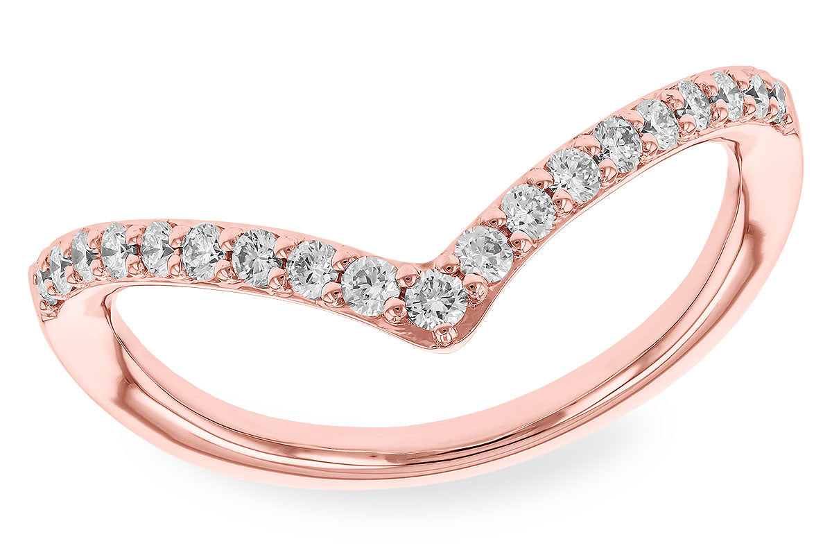 Allison Kaufman Diamond Wedding Band in 14K Rose Gold, 0.25 ctw (W2544)