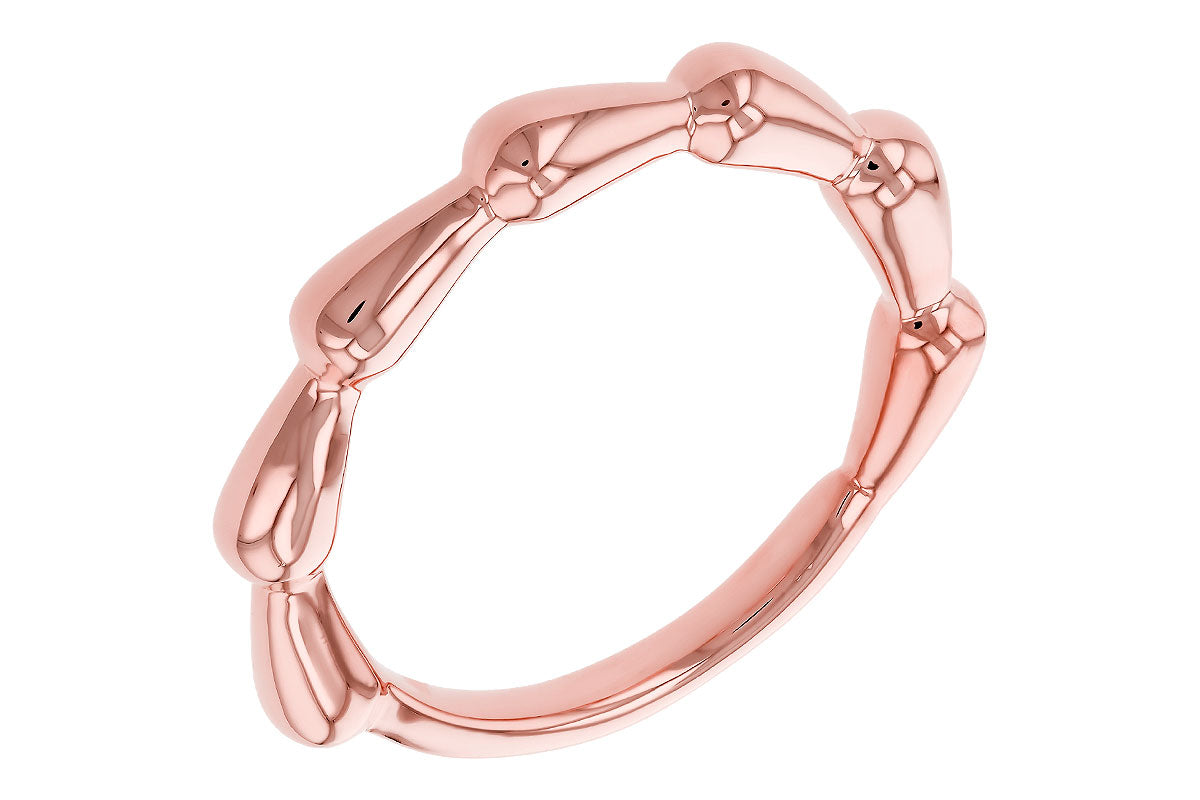 Allison Kaufman Wedding Band in 14K Rose Gold (W2661), alternate view