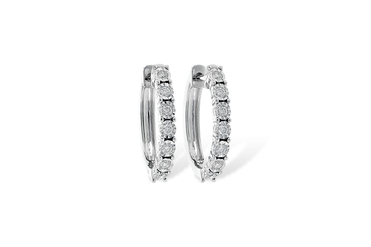 Allison Kaufman Diamond Earrings in 14K White Gold, 0.25 ctw (ER809-25)
