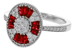 Allison Kaufman Ruby & Diamond Ring in 14K White Gold, 0.84 ctw, alternate view