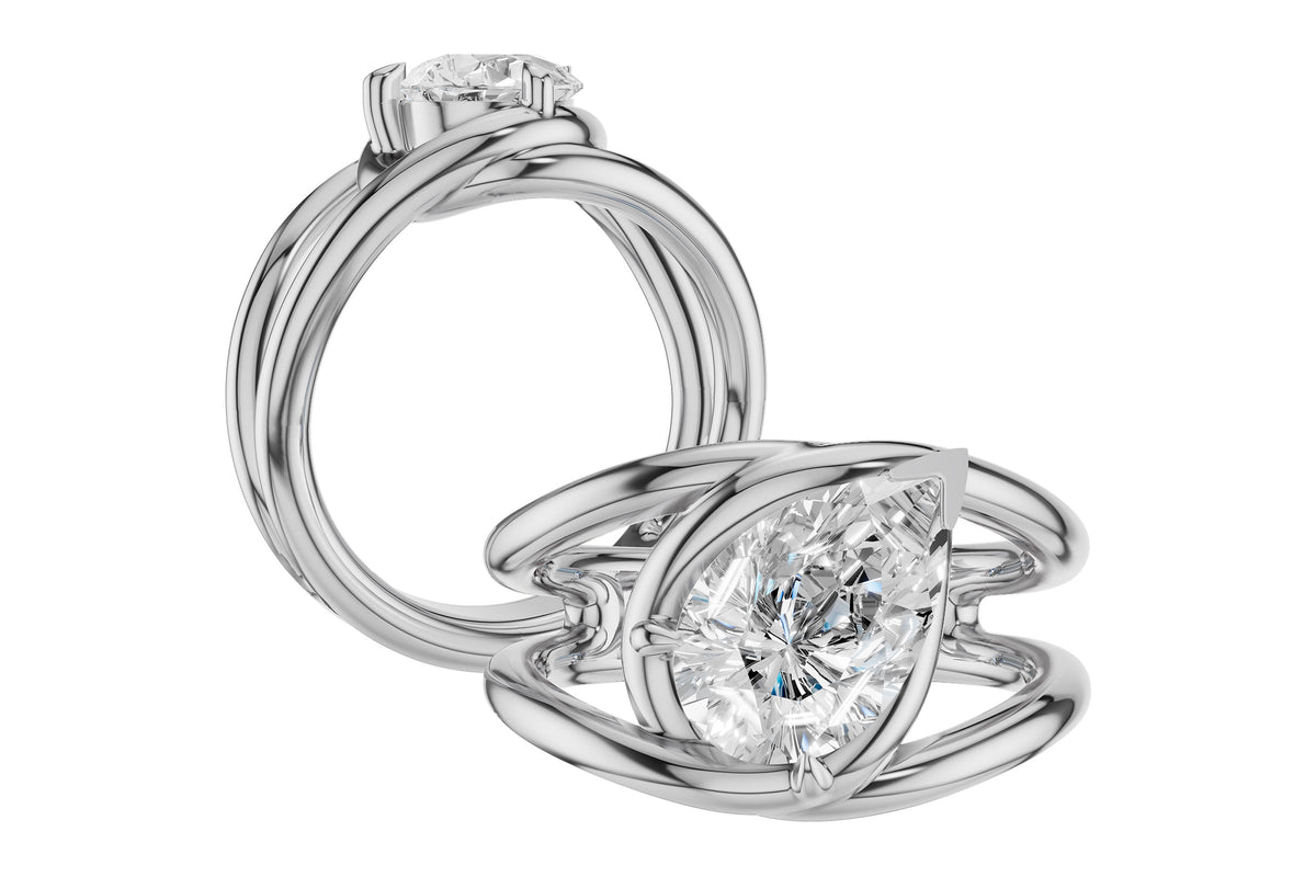 Allison Kaufman Engagement Ring Semi-Mount in 14K White Gold (L7926), alternate view