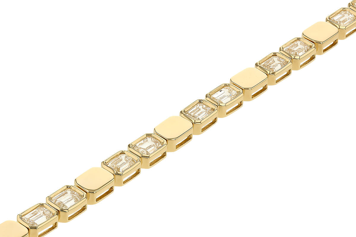 Allison Kaufman Fancy-Cut Diamond Bracelet in 14K Yellow Gold, 4.10 ctw, alternate view