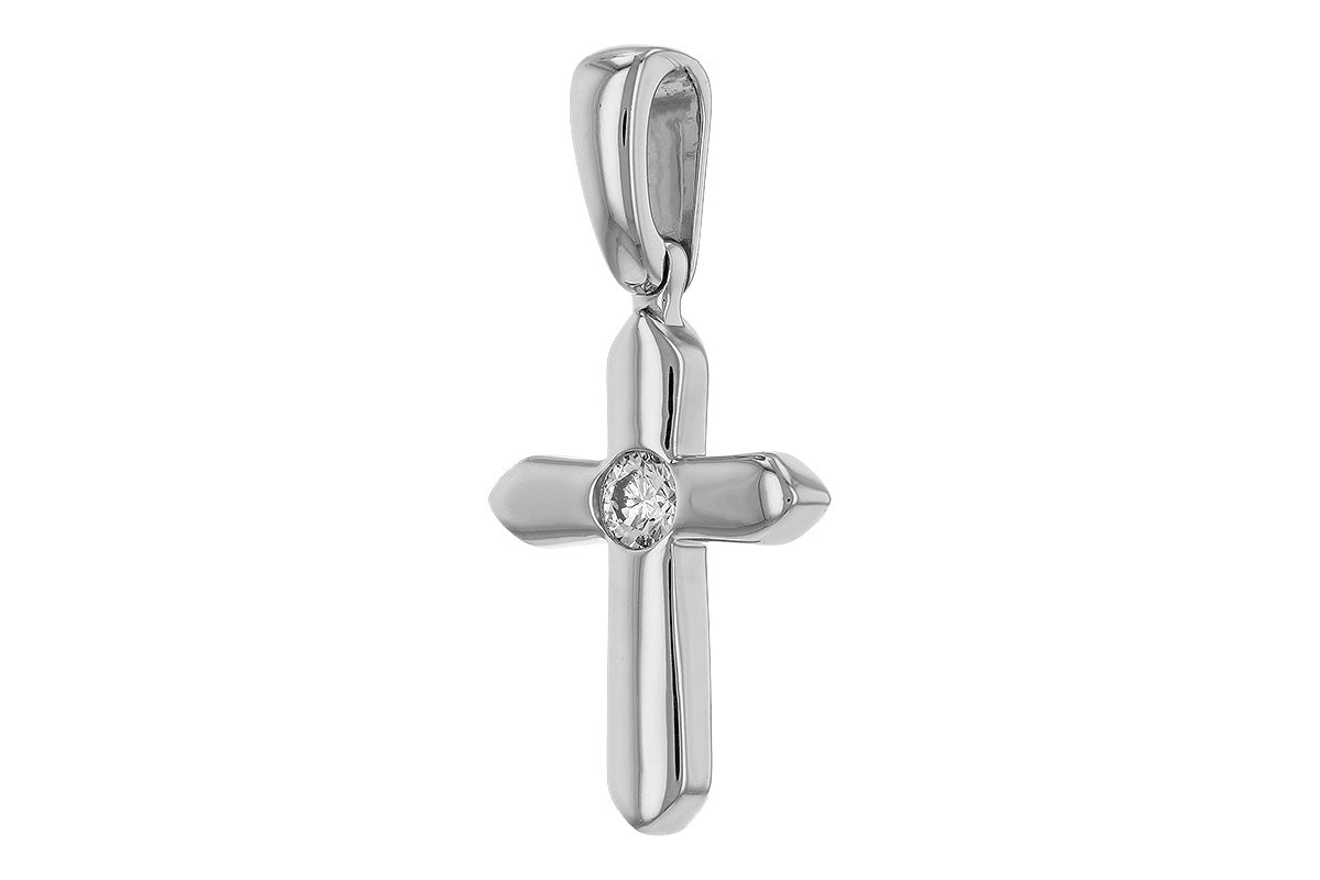 Allison Kaufman Diamond Pendant in 14K White Gold, 0.05 ctw (P6539), alternate view