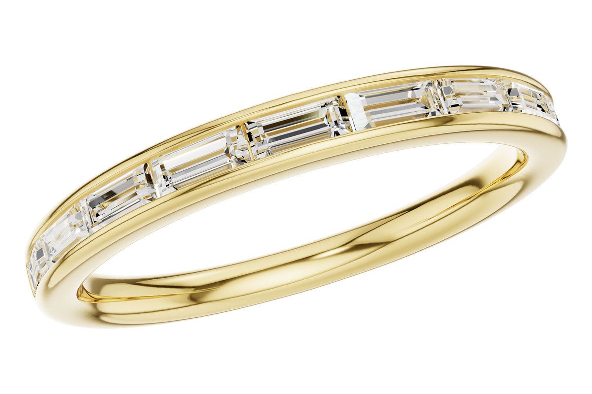 Allison Kaufman Baguette Diamond Wedding Band in 14K Yellow Gold, 0.44 ctw