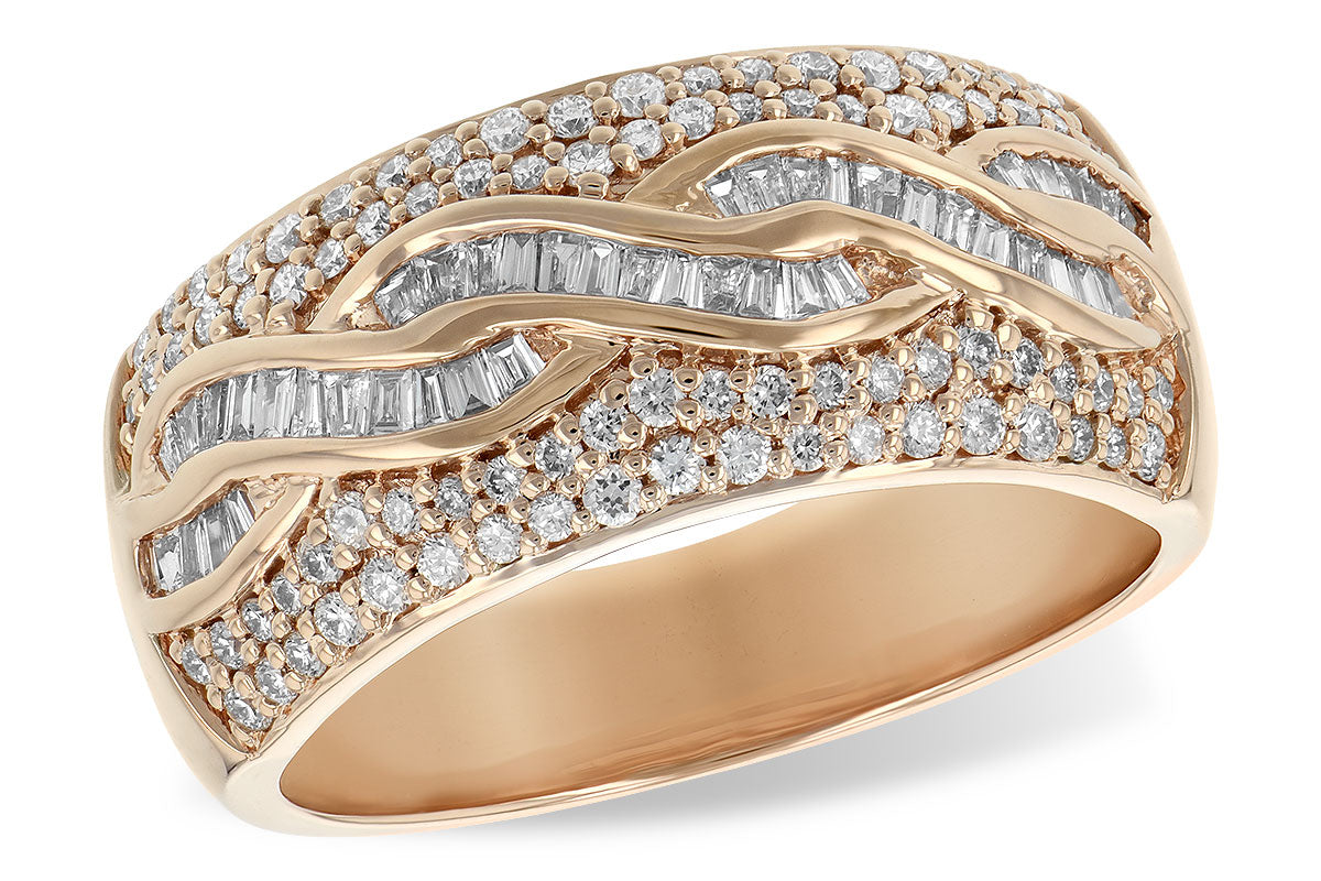Allison Kaufman Baguette Diamond Wedding Band in 14K Rose Gold, 0.60 ctw
