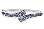 Allison Kaufman Multi-Gemstone & Diamond Bangle Bracelet in 14K White Gold, 3.38 ctw