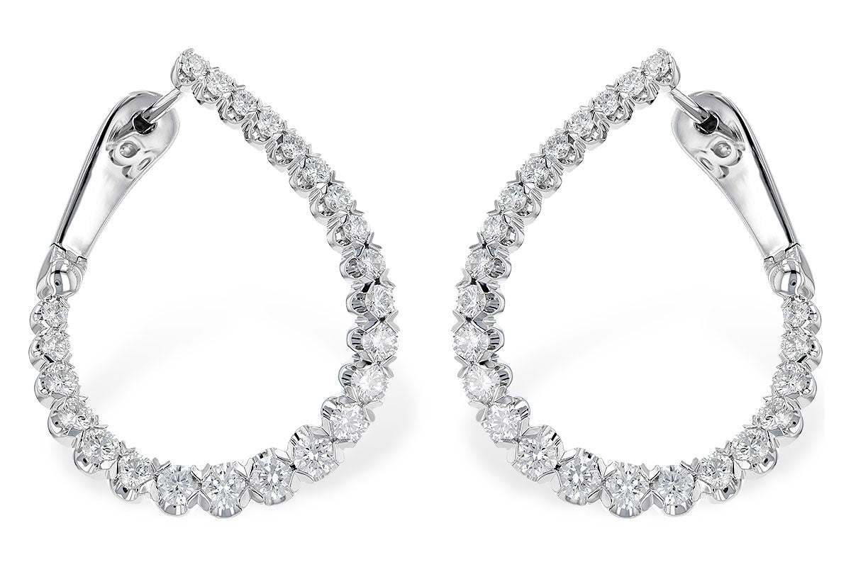 Allison Kaufman Diamond Earrings in 14K White Gold, 2.00 ctw (E2084)