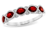 Allison Kaufman Ruby & Diamond Wedding Band in 14K White Gold, 1.04 ctw
