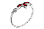 Allison Kaufman Ruby & Diamond Band Enhancer in 14K White Gold, 0.35 ctw, alternate view