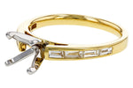 Allison Kaufman Baguette Diamond Engagement Ring Semi-Mount in 14K Yellow Gold, 0.38 ctw, alternate view