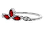 Allison Kaufman Ruby & Diamond Band Enhancer in 14K White Gold, 0.35 ctw, alternate view