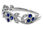 Allison Kaufman Sapphire & Diamond Wedding Band in 14K White Gold, 0.29 ctw (W2698), alternate view