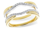 Allison Kaufman Diamond Ring Guard in 14K Yellow & White Gold, 0.20 ctw (W2466)