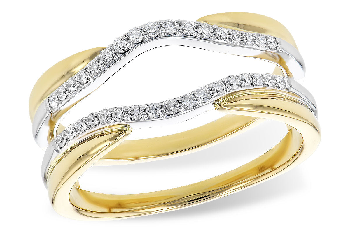 Allison Kaufman Diamond Ring Guard in 14K Yellow & White Gold, 0.20 ctw (W2466)