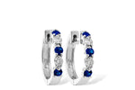 Allison Kaufman Sapphire & Diamond Earrings in 14K White Gold, 0.52 ctw