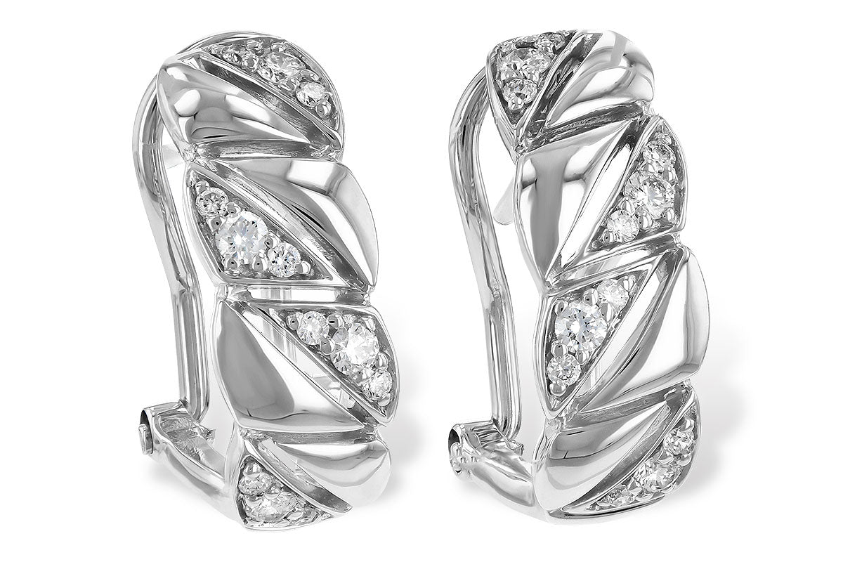 Allison Kaufman Diamond Earrings in 14K White Gold, 0.20 ctw (E1981)