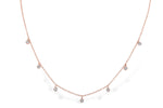 Allison Kaufman Diamond Necklace in 14K Rose Gold, 0.12 ctw (N8365)