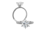 Allison Kaufman Engagement Ring Semi-Mount in 14K White Gold (L7900), alternate view