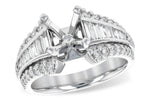 Allison Kaufman Diamond Engagement Ring Semi-Mount in 14K White Gold, 0.95 ctw