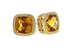 Allison Kaufman Citrine Earrings in 14K Yellow Gold, 1.70 ctw