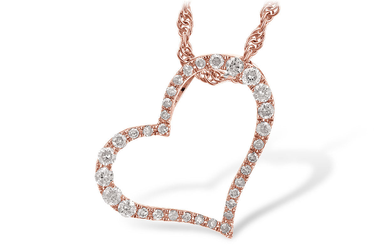 Allison Kaufman Diamond Necklace in 14K Rose Gold, 0.24 ctw (N7218)