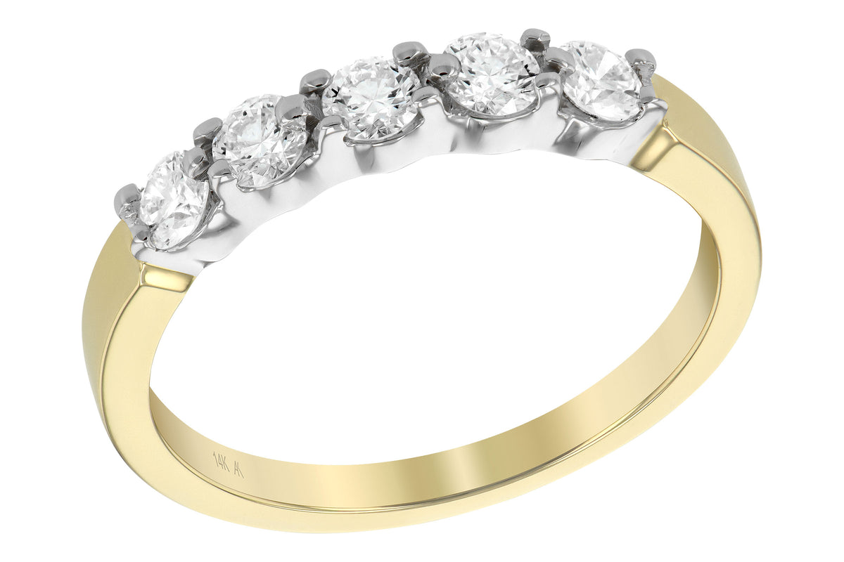 Allison Kaufman Diamond Wedding Band in 14K Yellow & White Gold, 0.50 ctw (WR125-50)