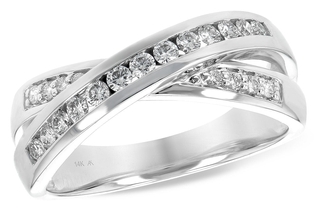Allison Kaufman Diamond Wedding Band in 14K White Gold, 0.32 ctw (W2226)