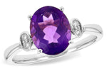 Allison Kaufman Amethyst & Diamond Ring in 14K White Gold, 2.16 ctw