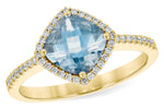 Allison Kaufman Aquamarine & Diamond Ring in 14K Yellow Gold, 1.29 ctw