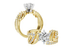 Allison Kaufman Diamond Engagement Ring Semi-Mount in 14K Yellow Gold, 0.45 ctw, alternate view