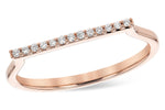 Allison Kaufman Diamond Ring in 14K Rose Gold, 0.06 ctw