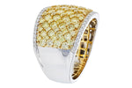 Allison Kaufman Yellow Diamond Wedding Band in 14K Yellow & White Gold, 2.37 ctw, alternate view