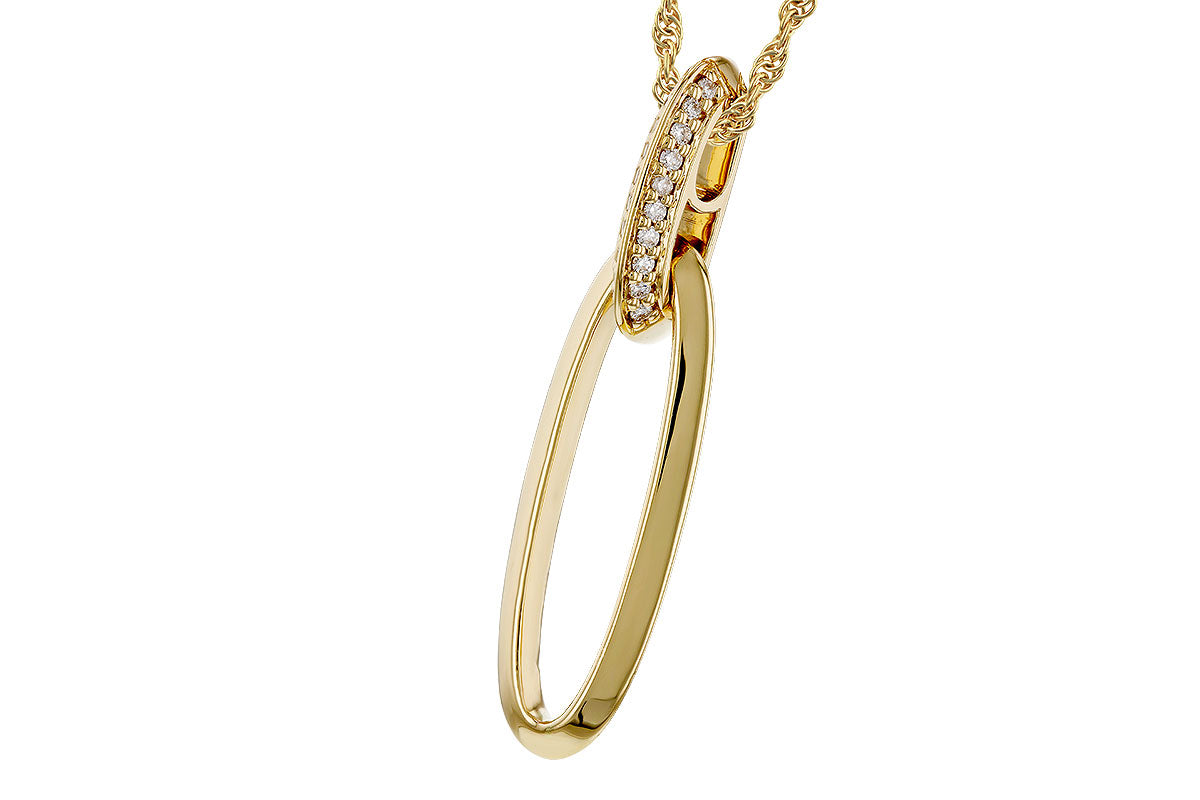Allison Kaufman Diamond Necklace in 14K Yellow Gold, 0.10 ctw (N8629), alternate view