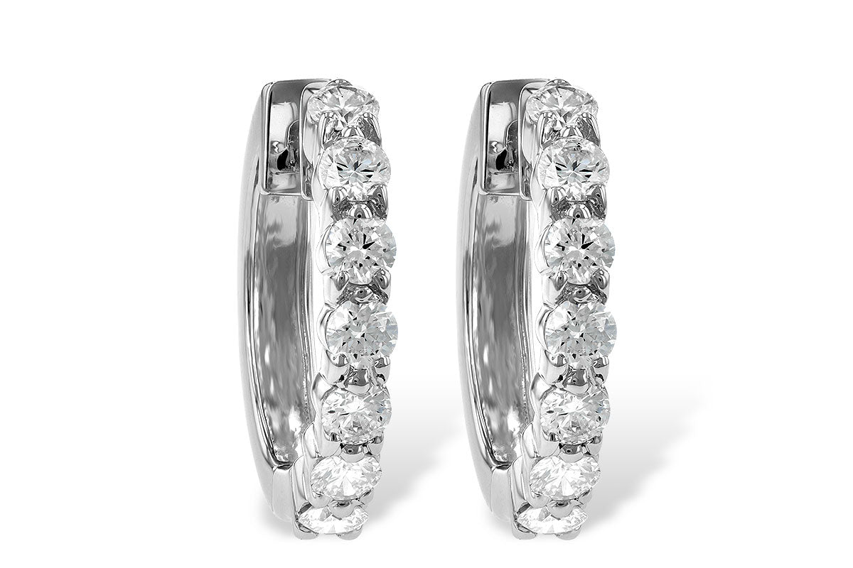 Allison Kaufman Diamond Earrings in 14K White Gold, 1.00 ctw (ER104-1)