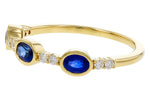 Allison Kaufman Sapphire & Diamond Wedding Band in 14K Yellow Gold, 0.84 ctw, alternate view