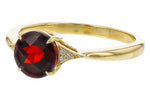 Allison Kaufman Garnet & Diamond Ring in 14K Yellow Gold, 1.48 ctw, alternate view