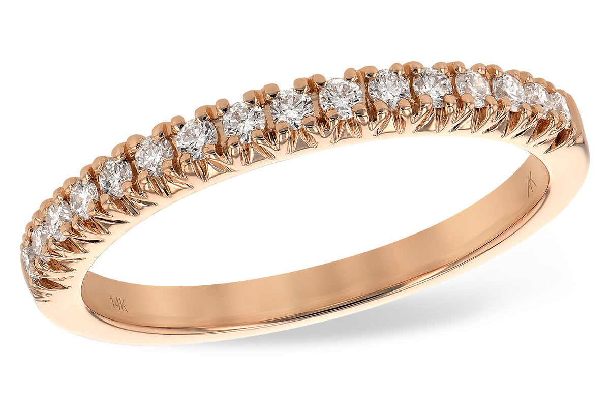 Allison Kaufman Diamond Wedding Band in 14K Rose Gold, 0.25 ctw (WR834-25)