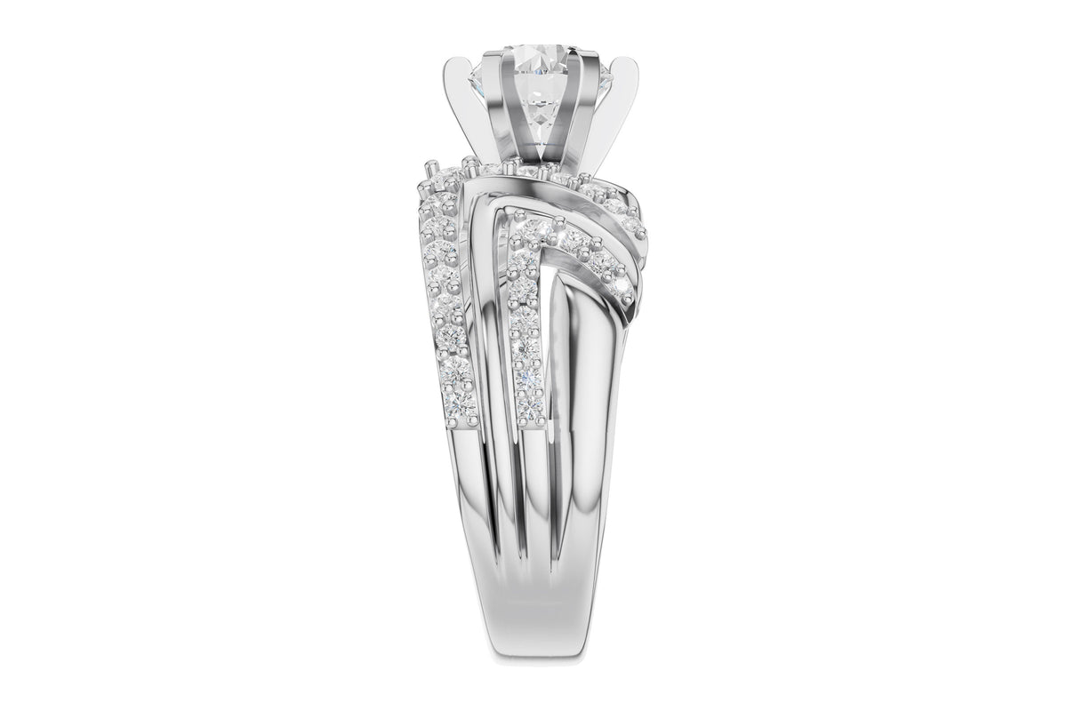 Allison Kaufman Diamond Engagement Ring Semi-Mount in 14K White Gold, 0.45 ctw, alternate view