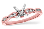 Allison Kaufman Diamond Engagement Ring Semi-Mount in 14K Rose Gold, 0.14 ctw (L7714)